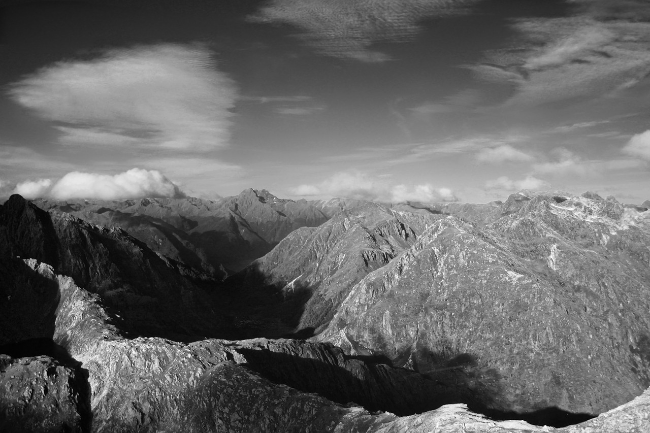 black and white black white mountains free photo