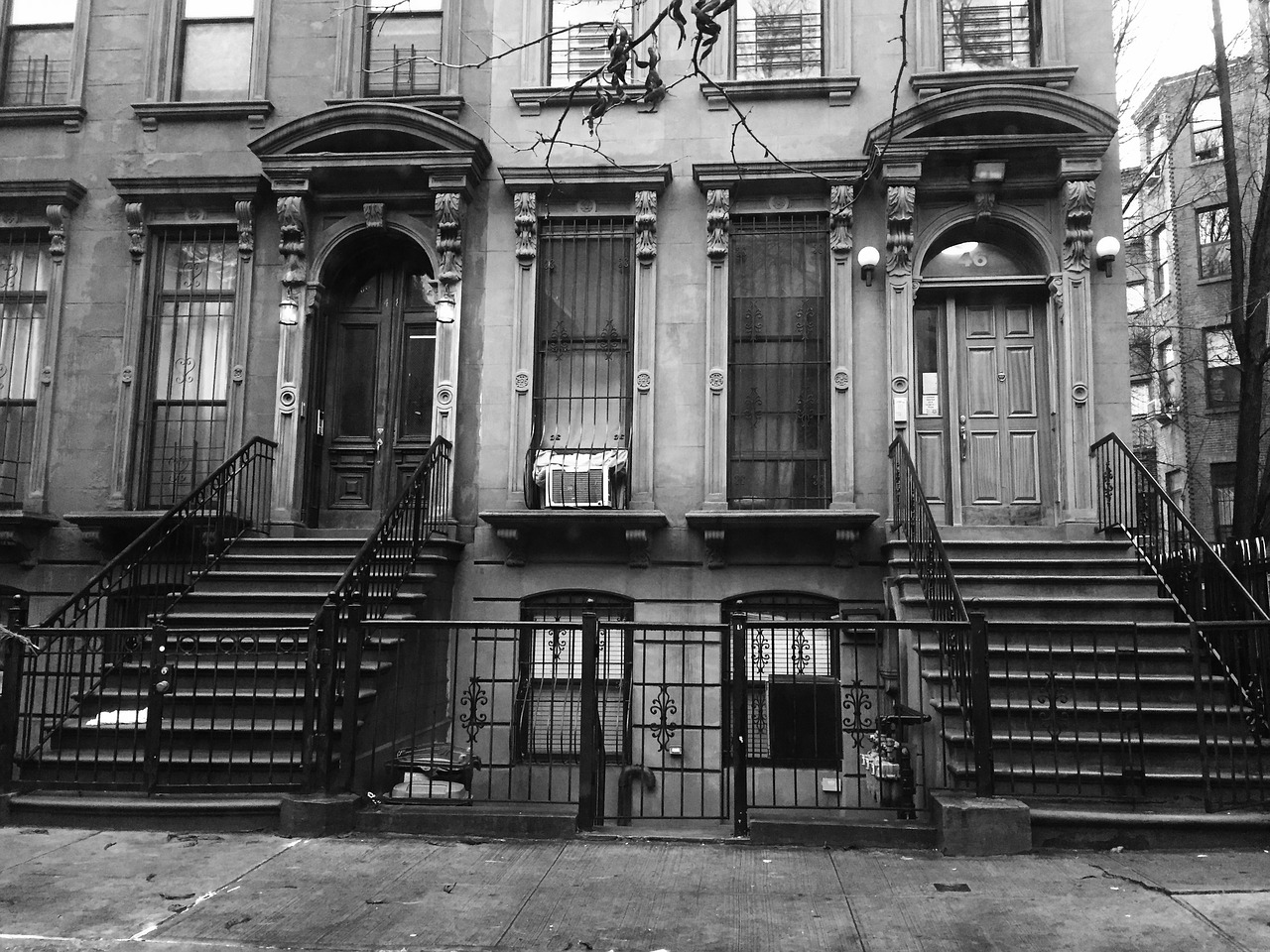 black and white new york street free photo