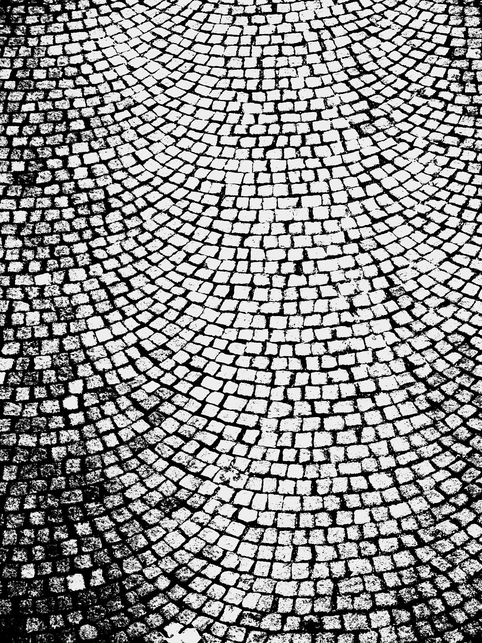 black and white cobble stone surface free photo