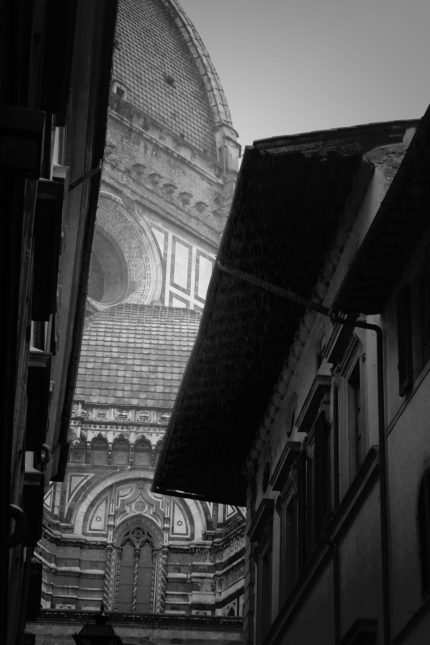 black and white florence minster free photo