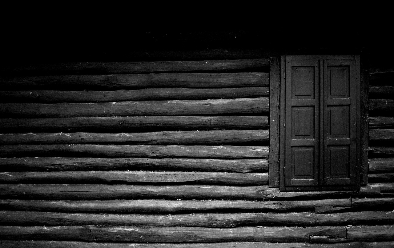 black and white mood window free photo