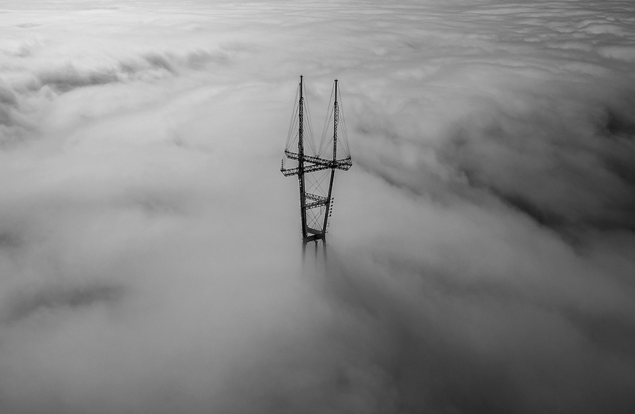 black and white clouds cloudscape free photo