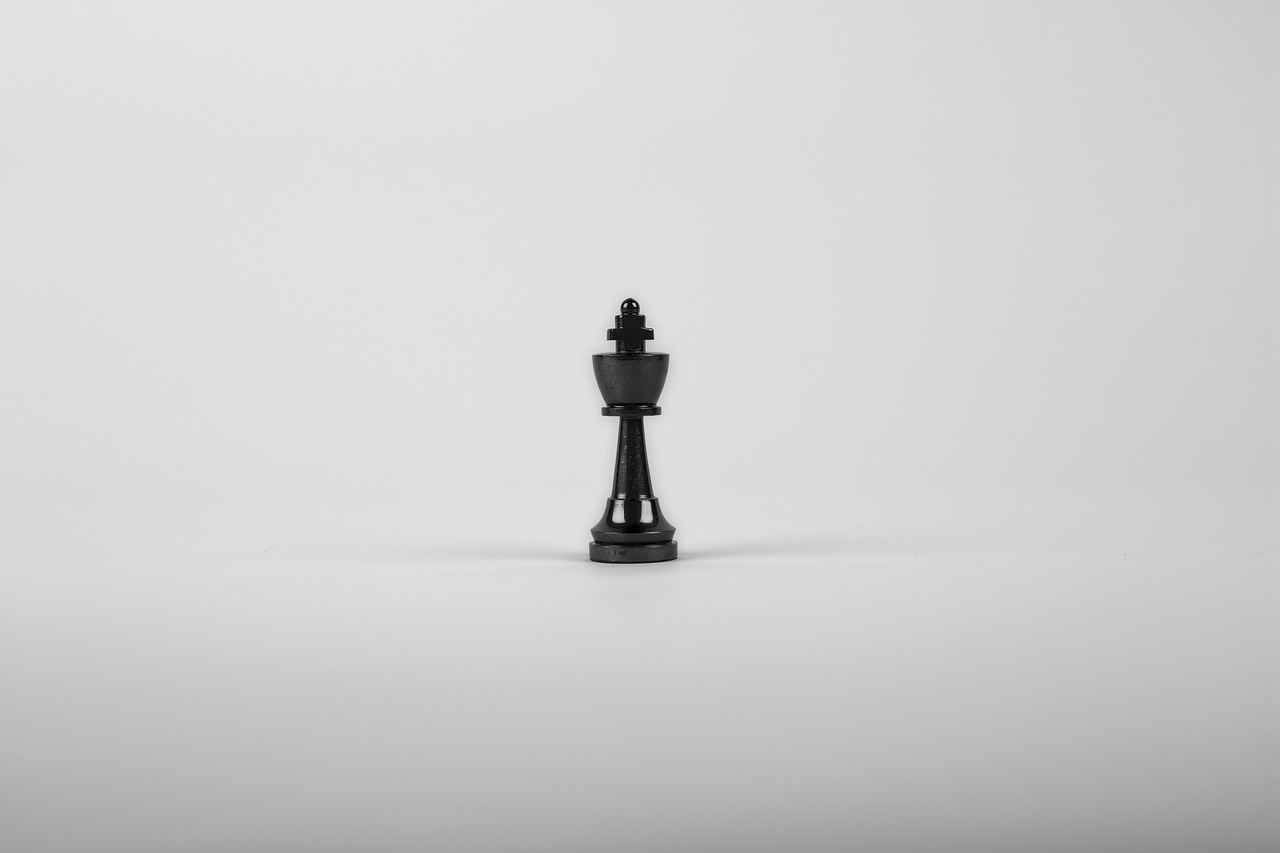 black and white chess piece free photo