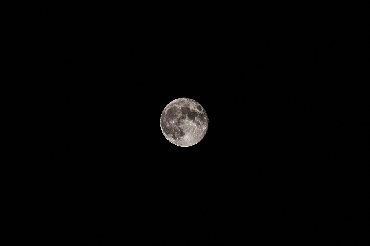 black and white moon dark free photo