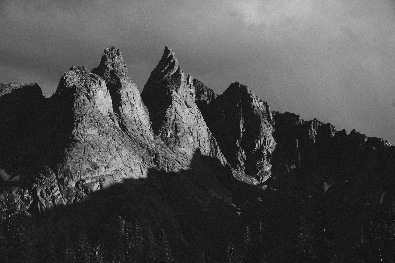 black and white mountain highland free photo