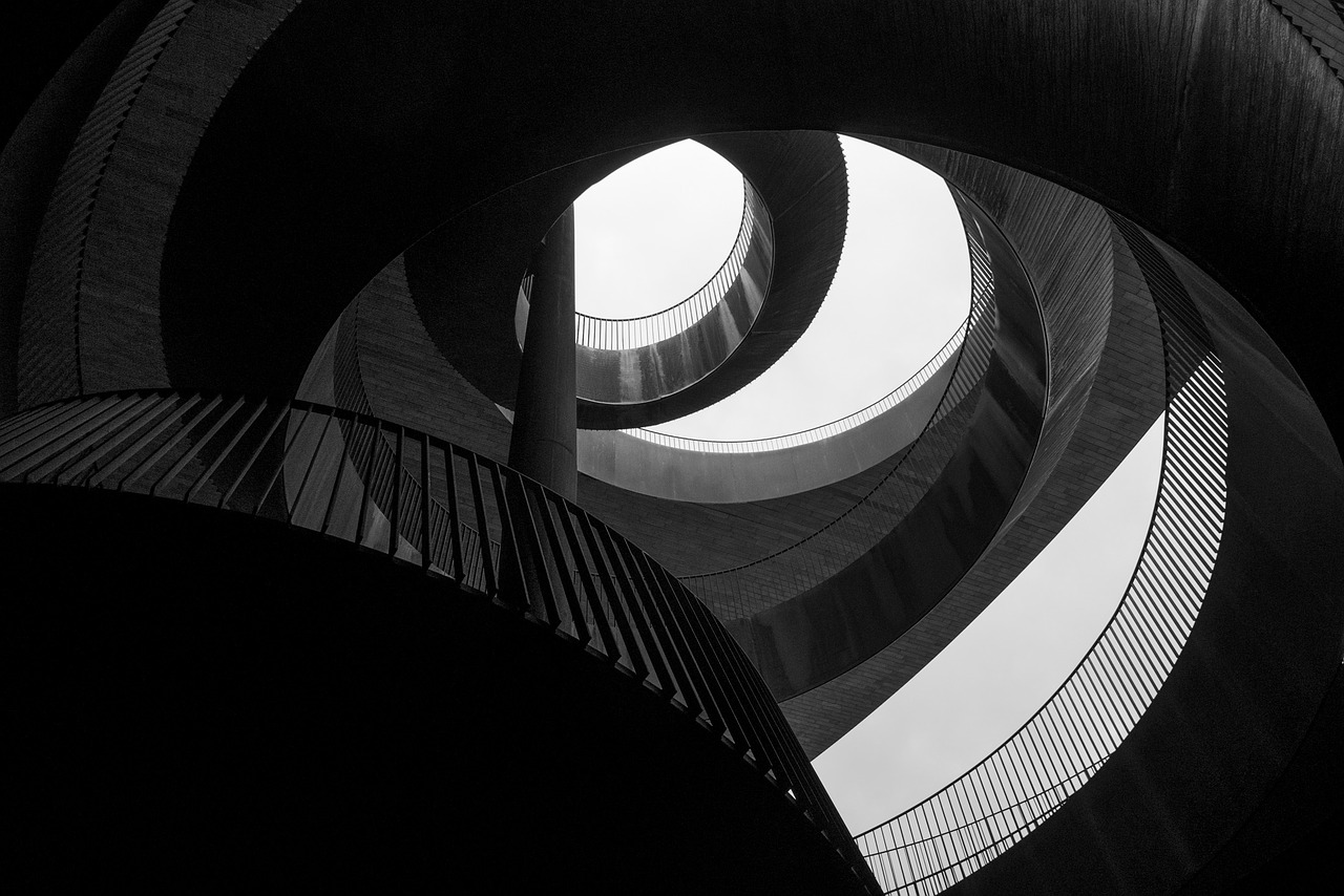 black and white stairs stairway free photo