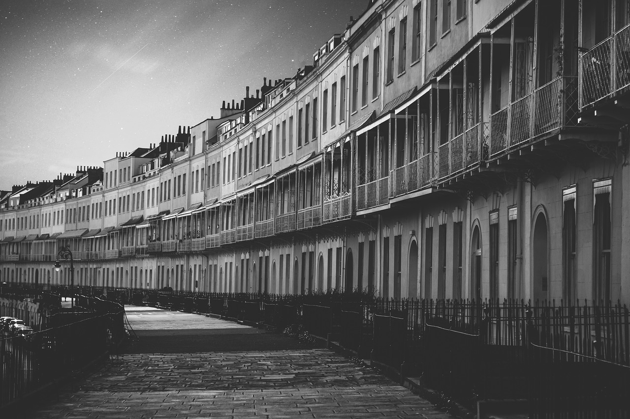 black and white architecture building free photo