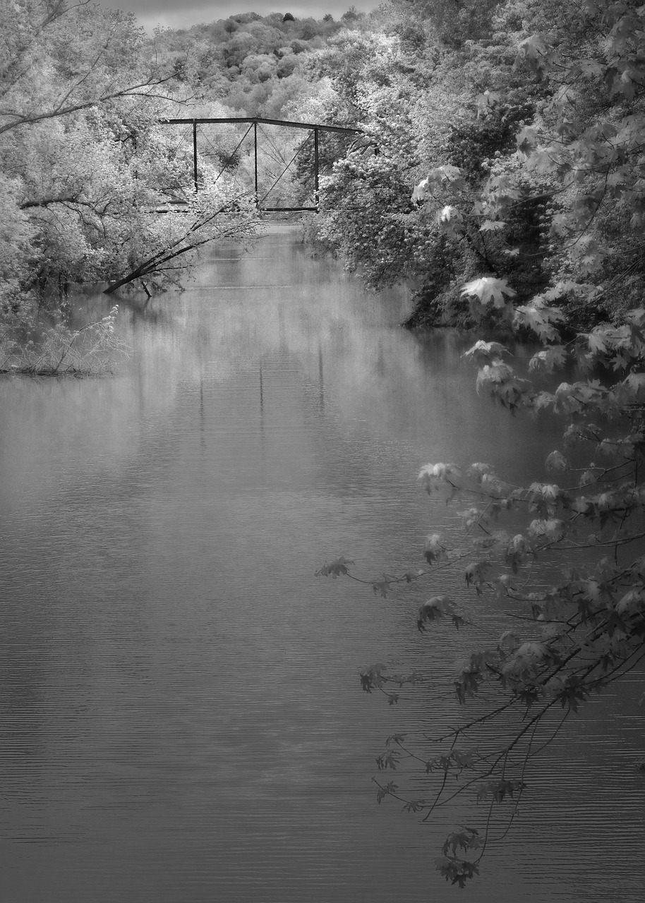 black and white abandoned bridge bridge free photo