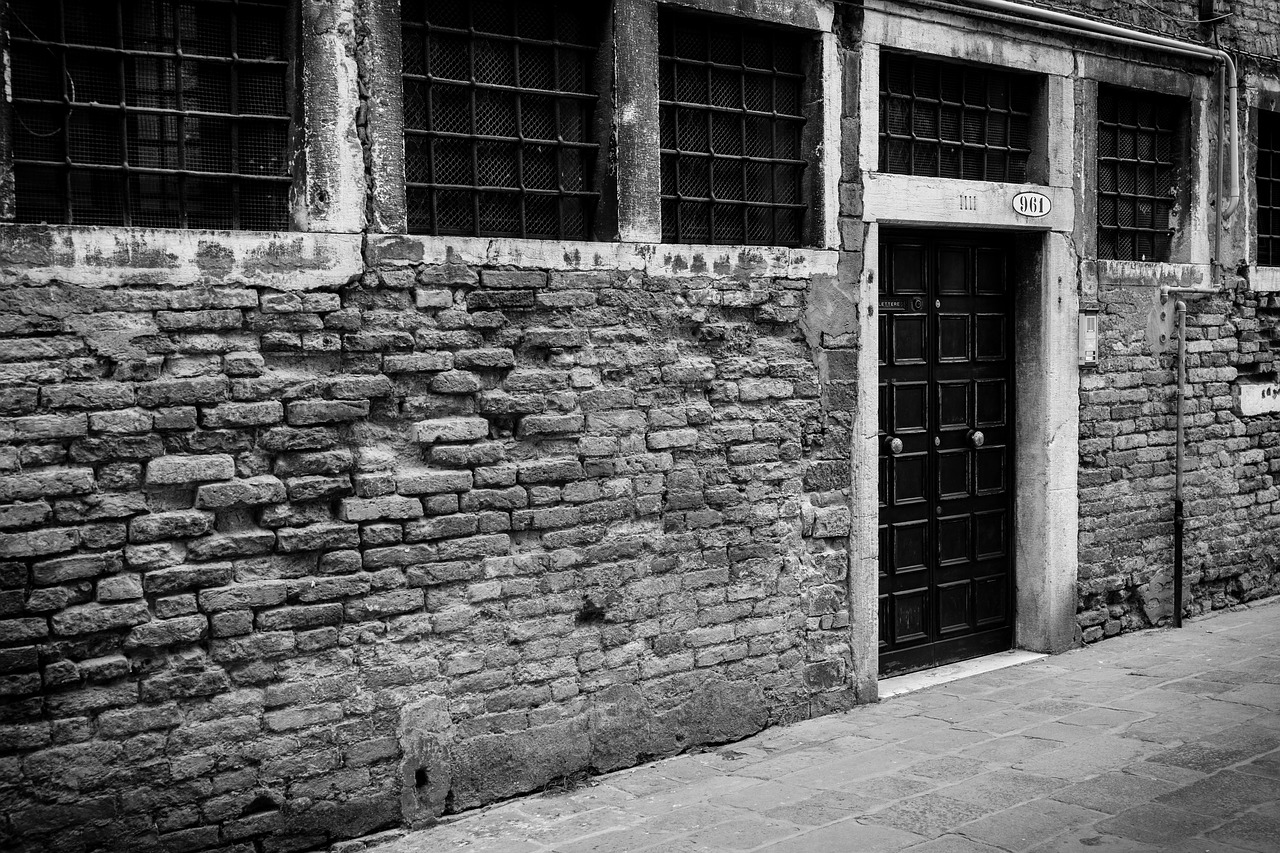 black and white  venezia  goal free photo