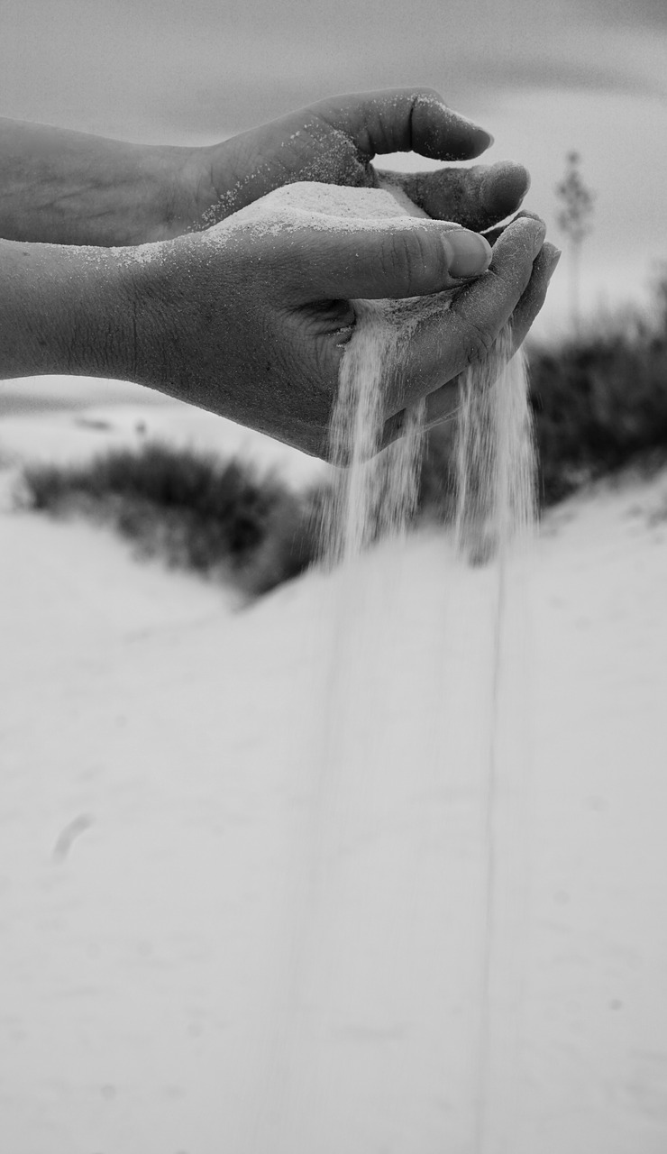 black and white  sand runs through  sand free photo