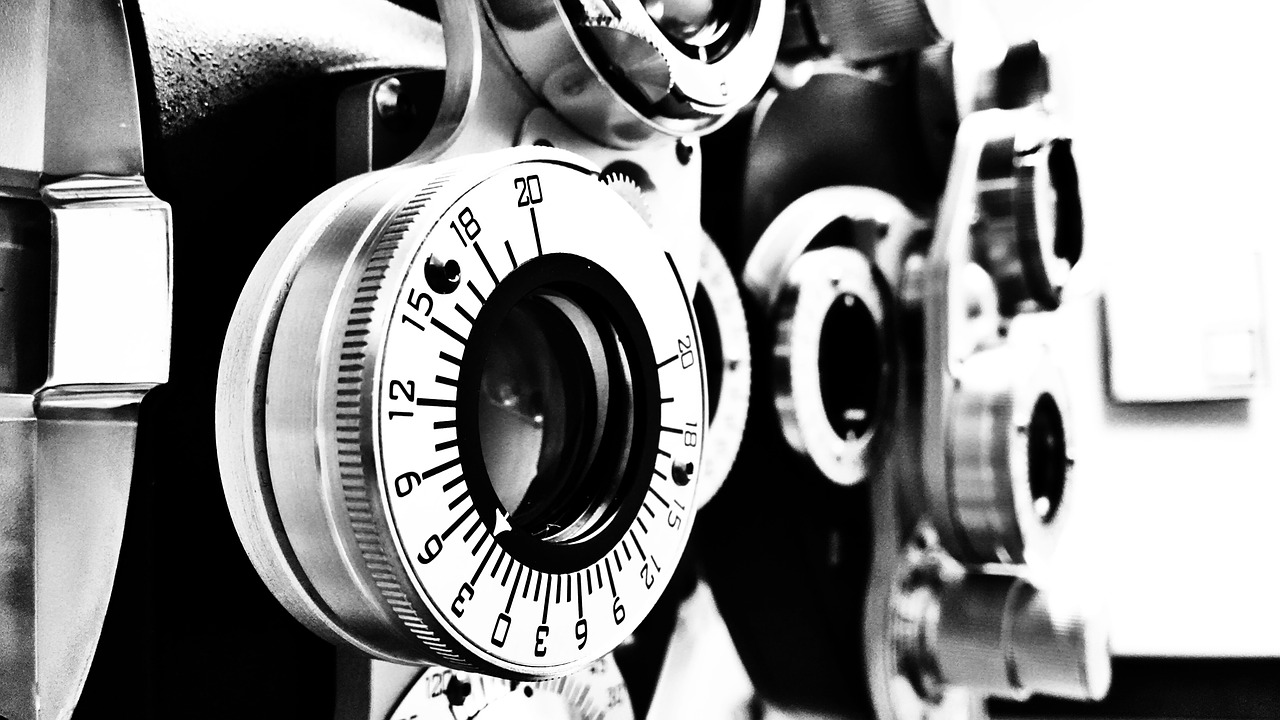 lens optometrist black and white free photo