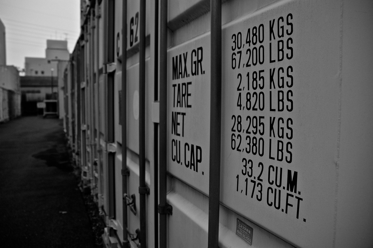 container japan black and white free photo