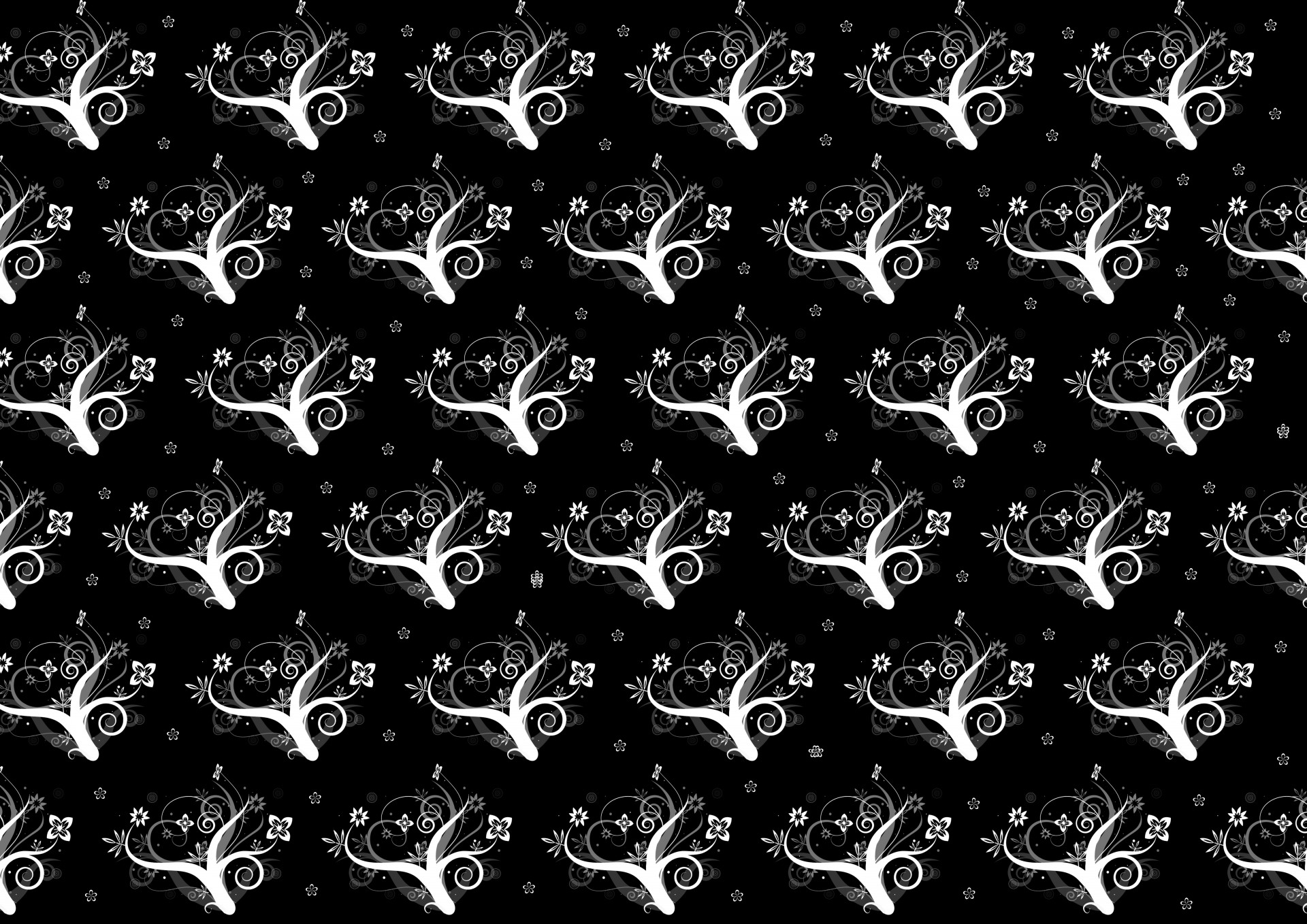 black white floral swirl background backing background free photo