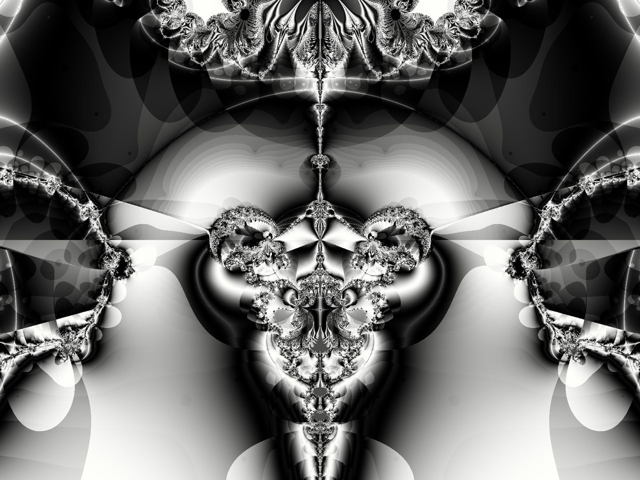 fractal fractals black free photo