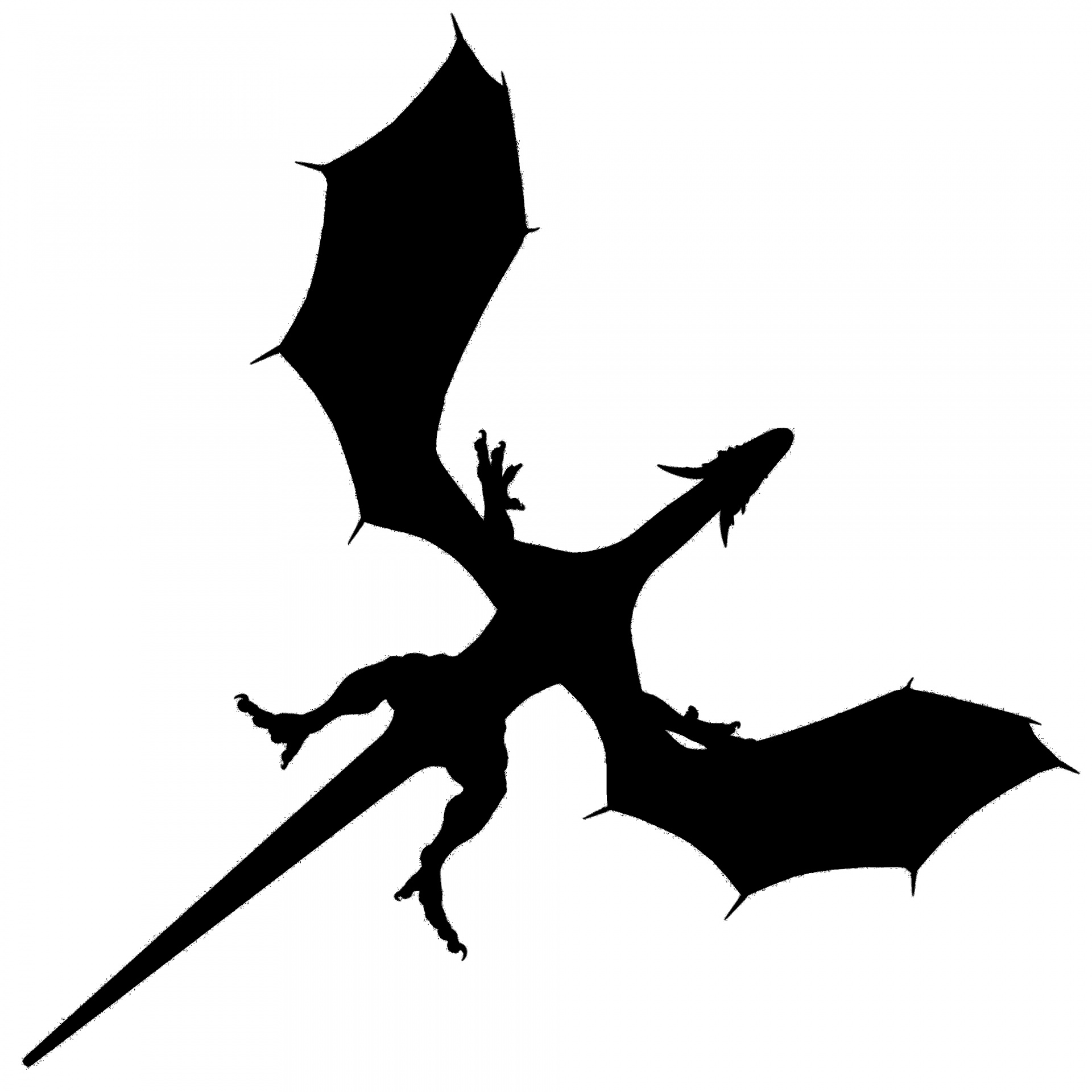 silhouette black dragon free photo