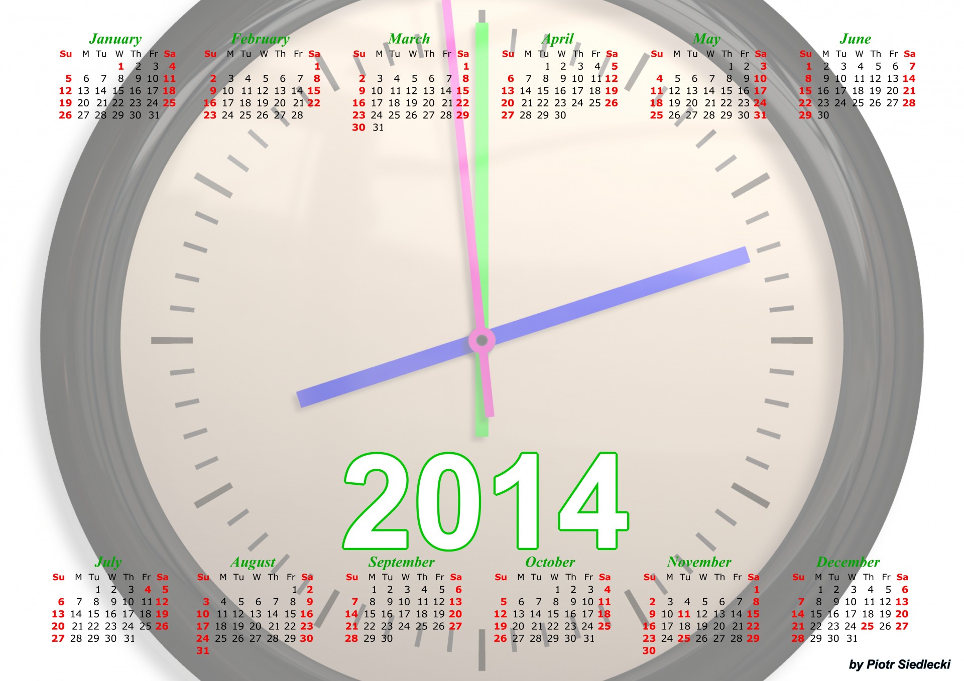 2014 calendar year free photo