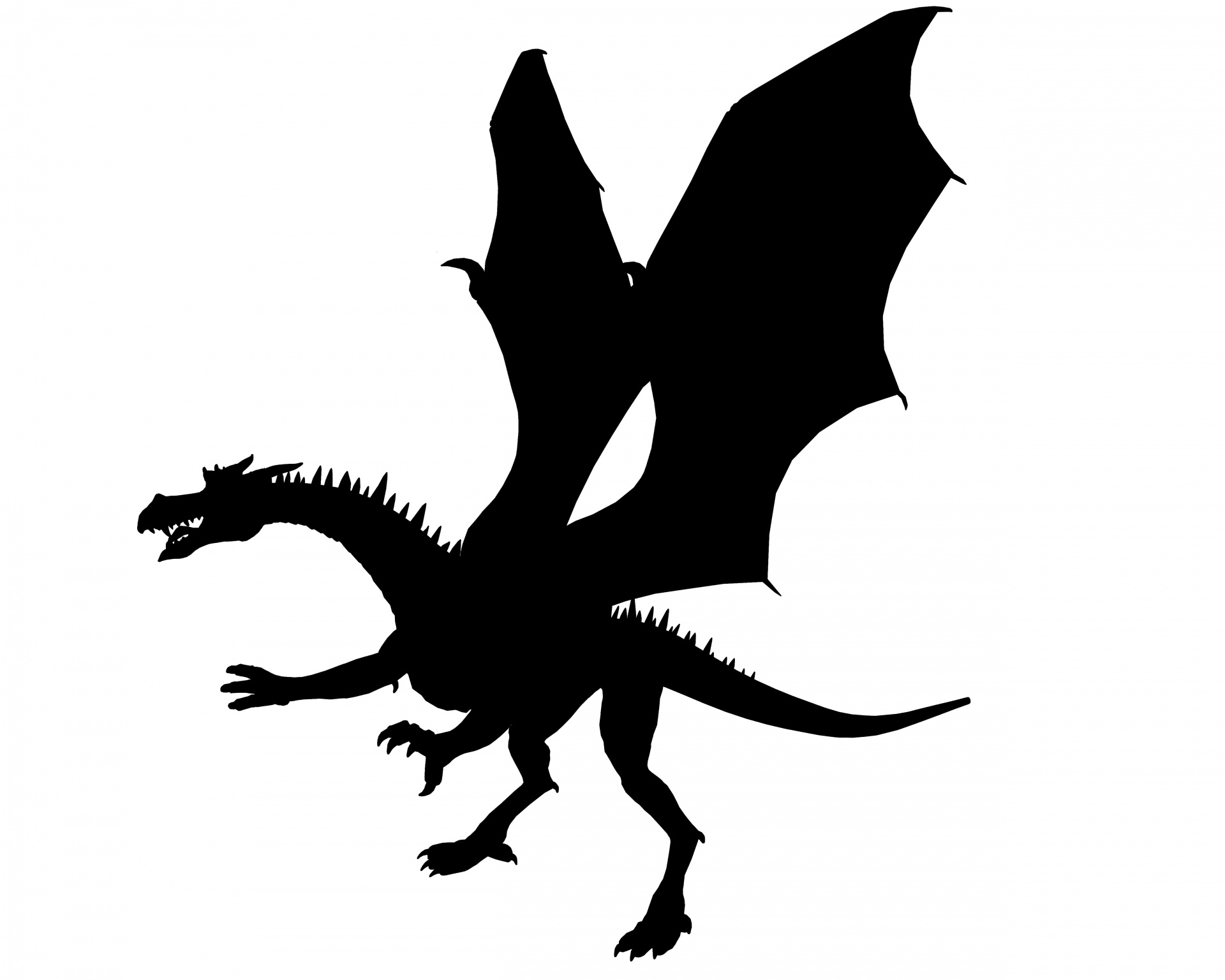 silhouette black dragon free photo