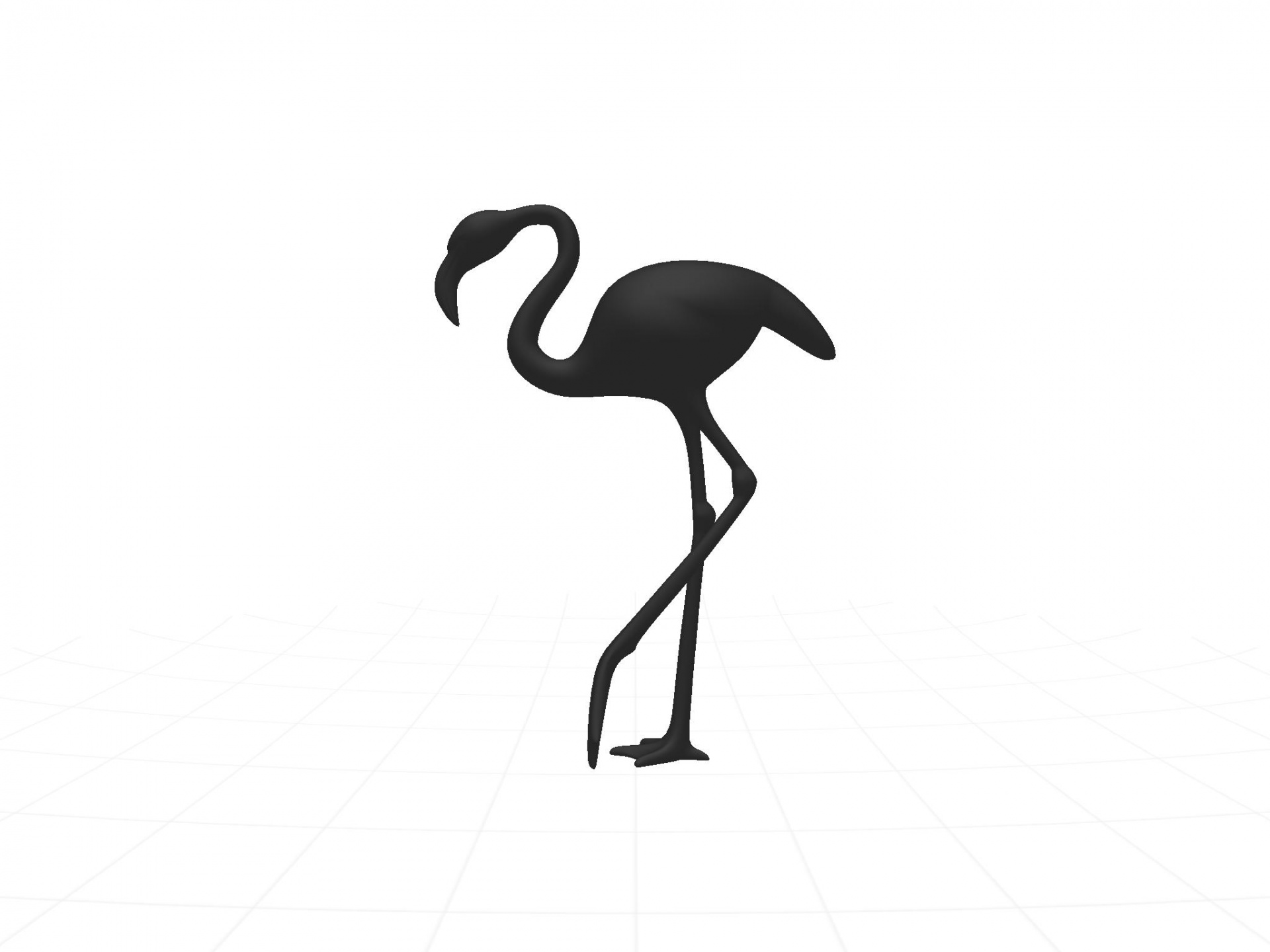 flamingo silhouette black free photo