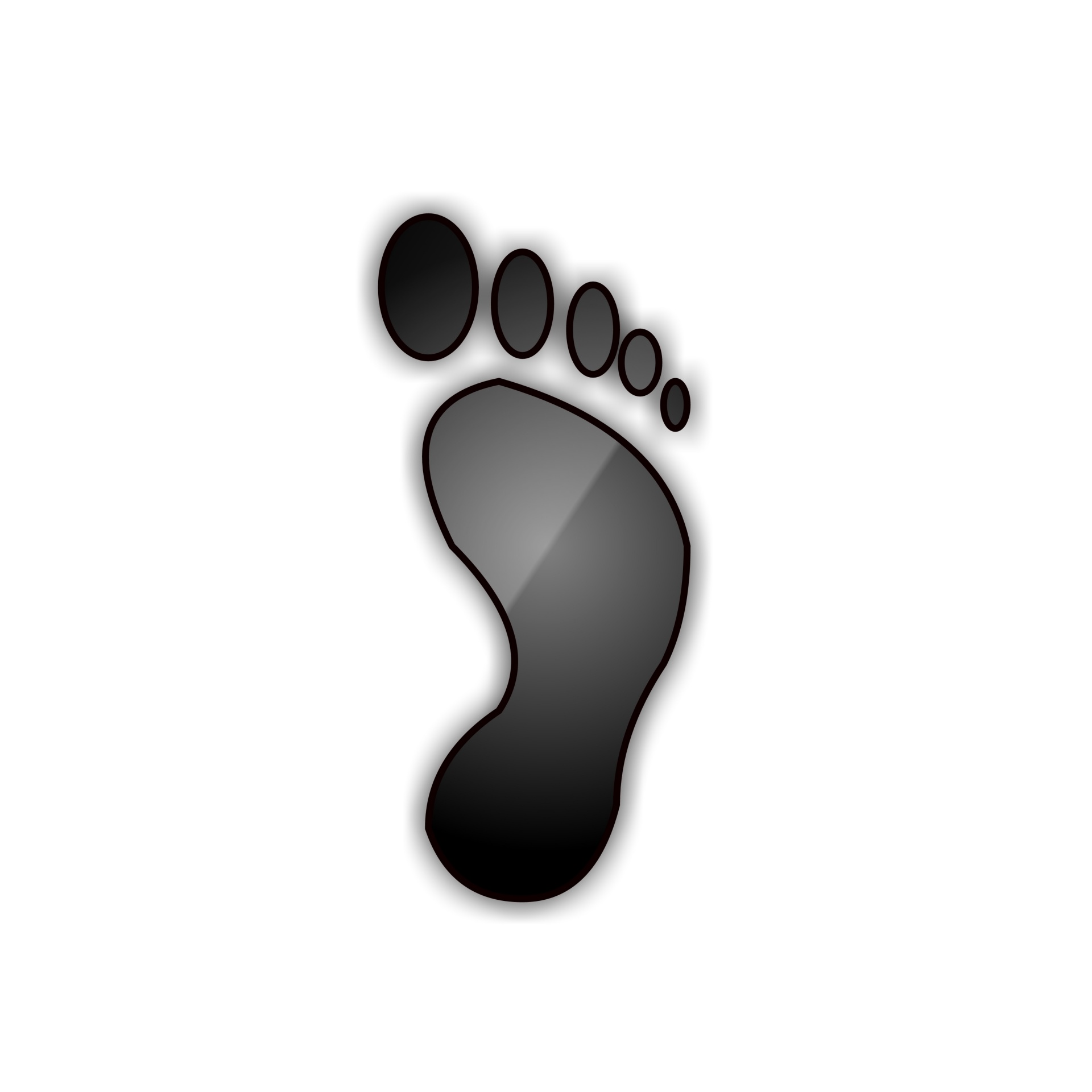 black footprint isolated free photo
