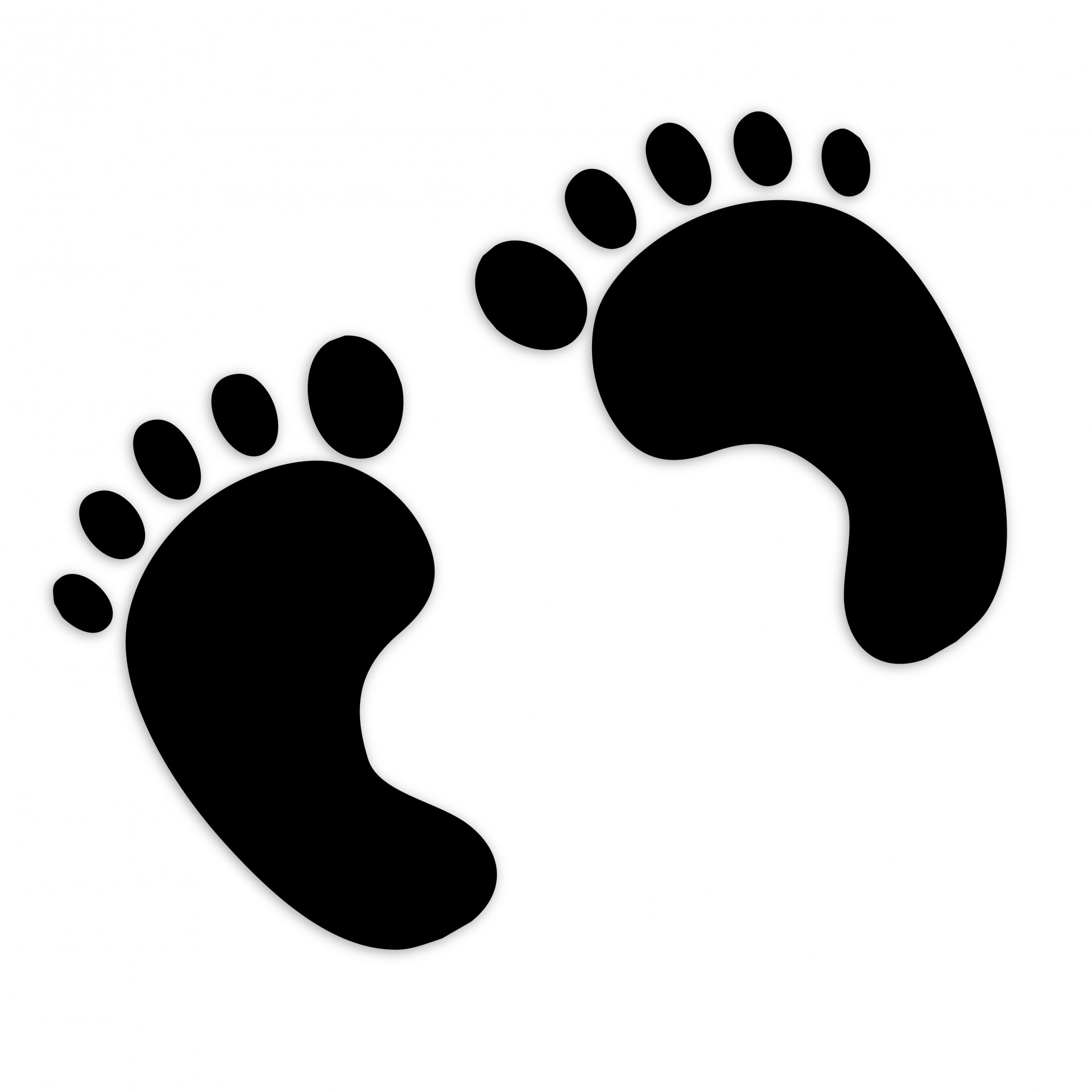 footprint footprints black free photo