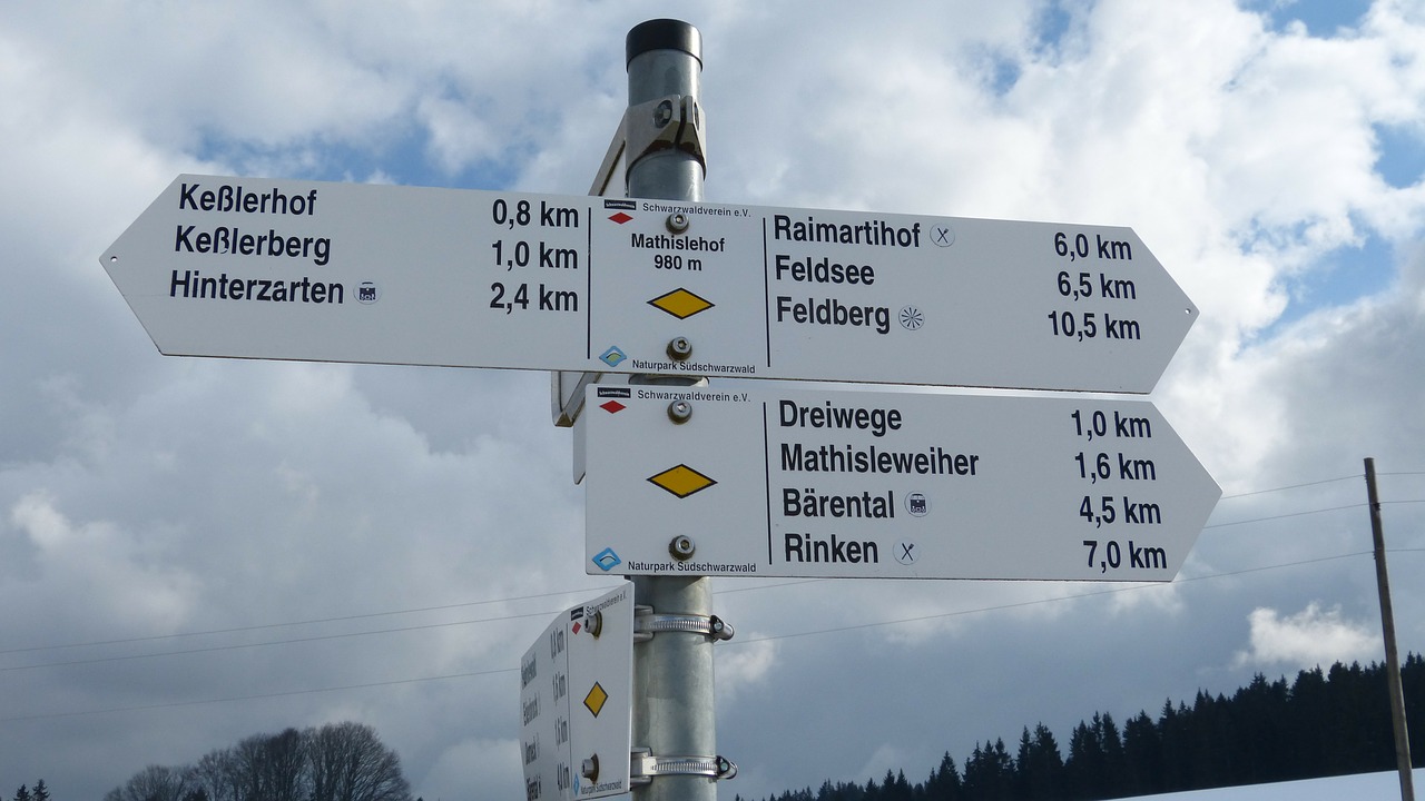 black forest hiking signs free photo