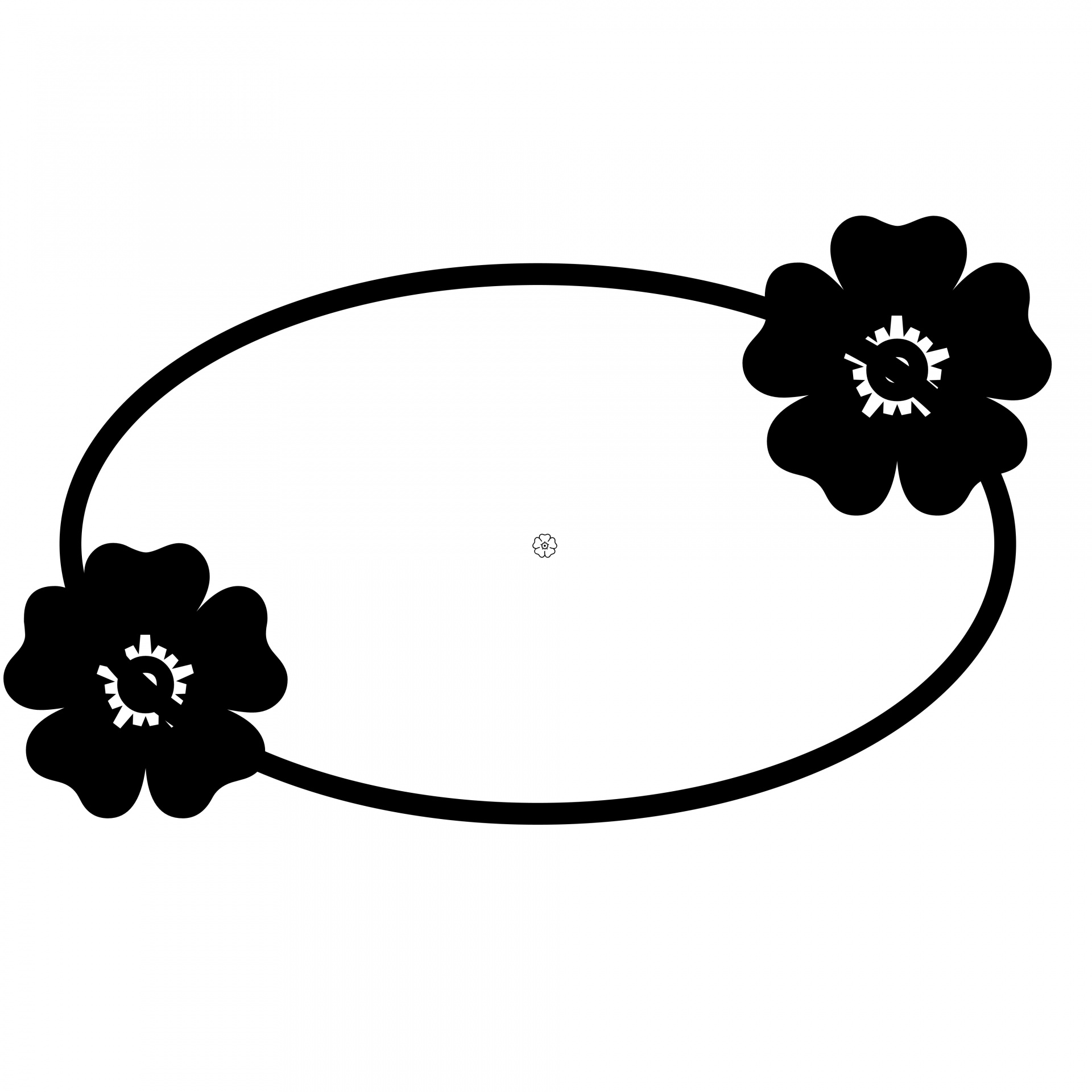 black flower ellipse free photo
