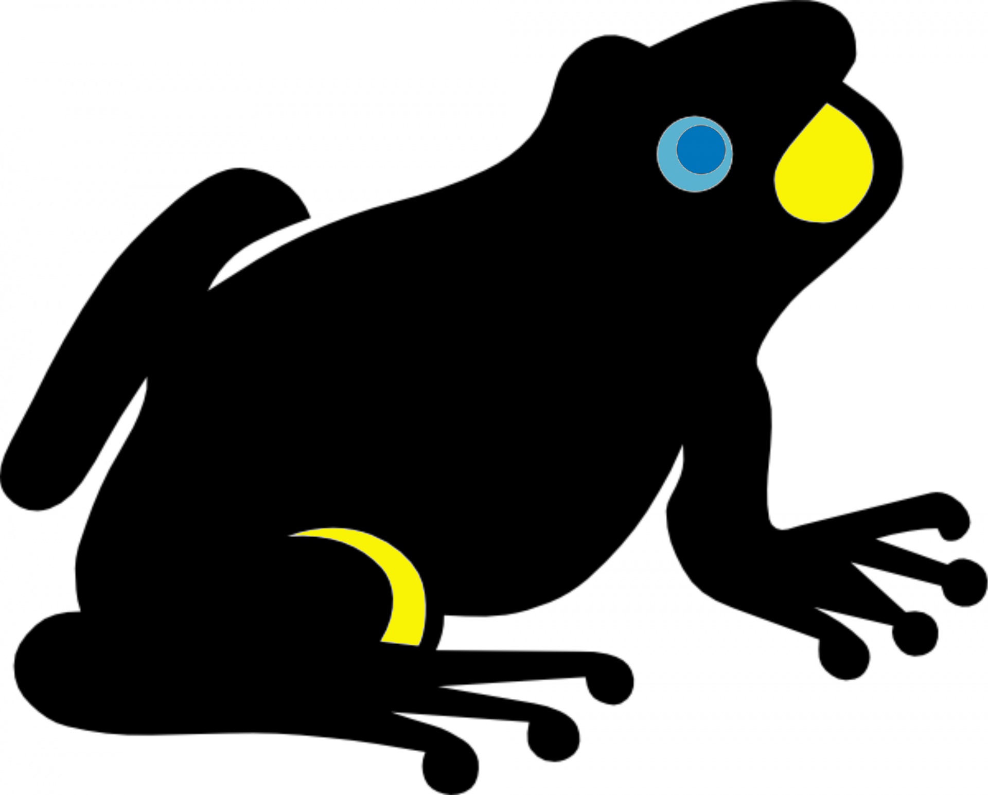 black frog silhouette free photo