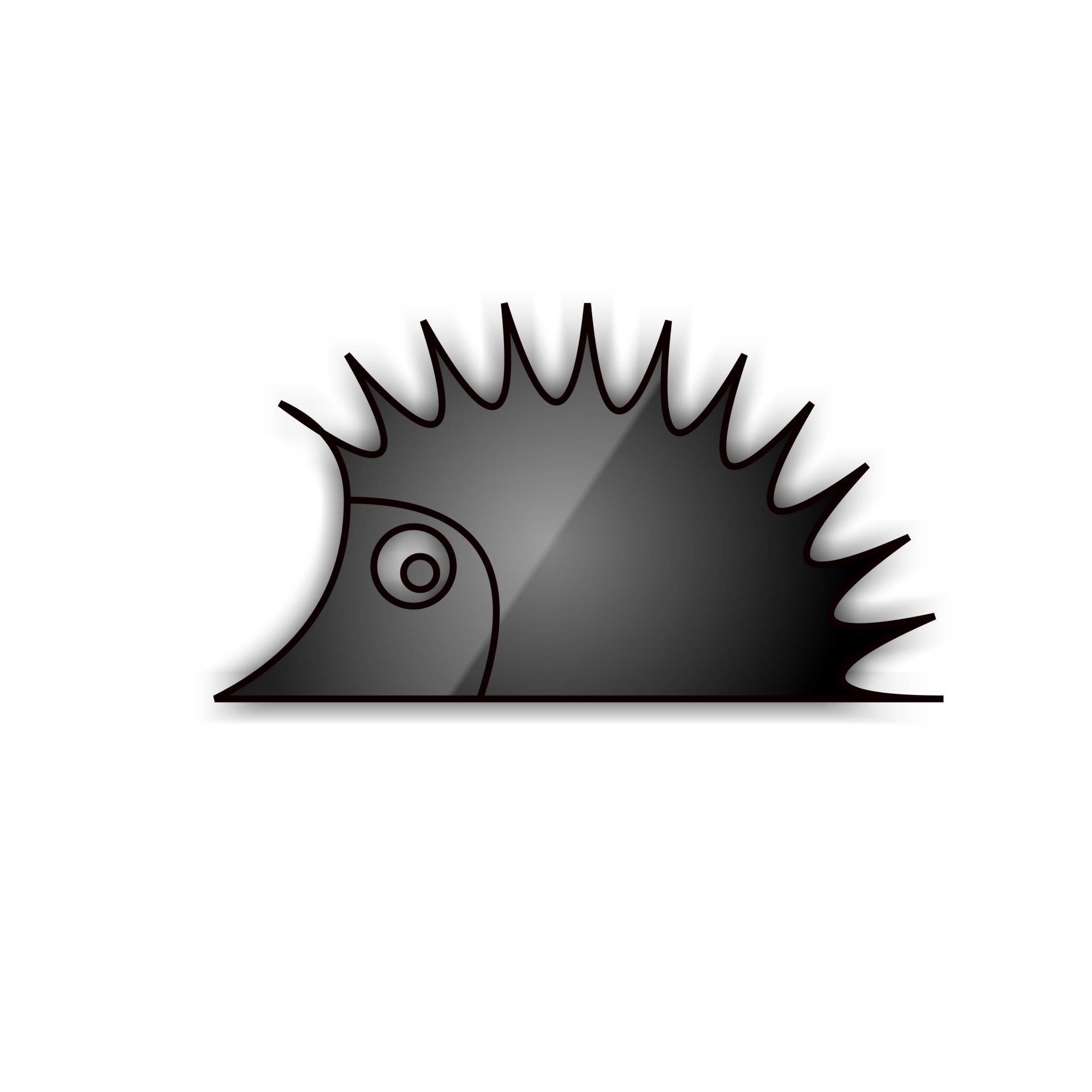 black hedgehog drawing free photo