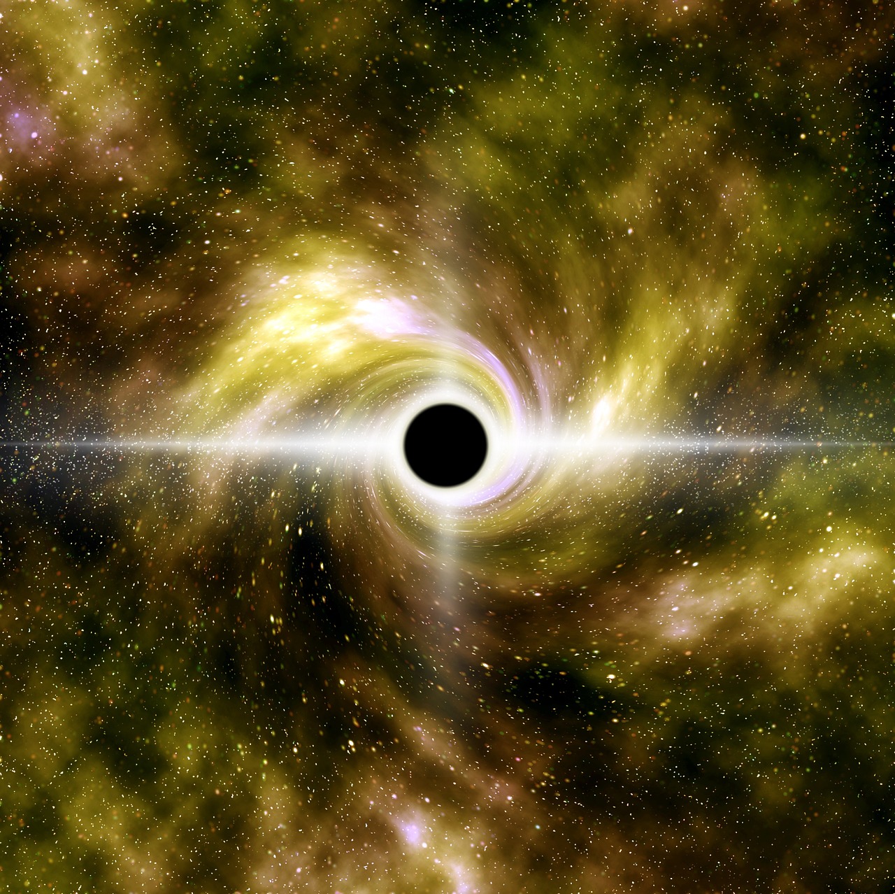 black hole nebula stars free photo