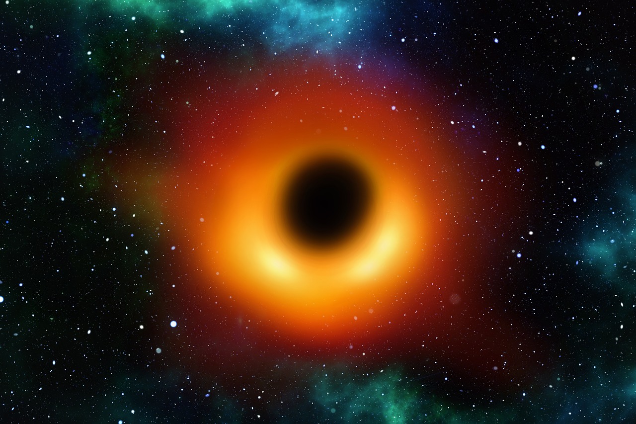 black hole  space  universe free photo