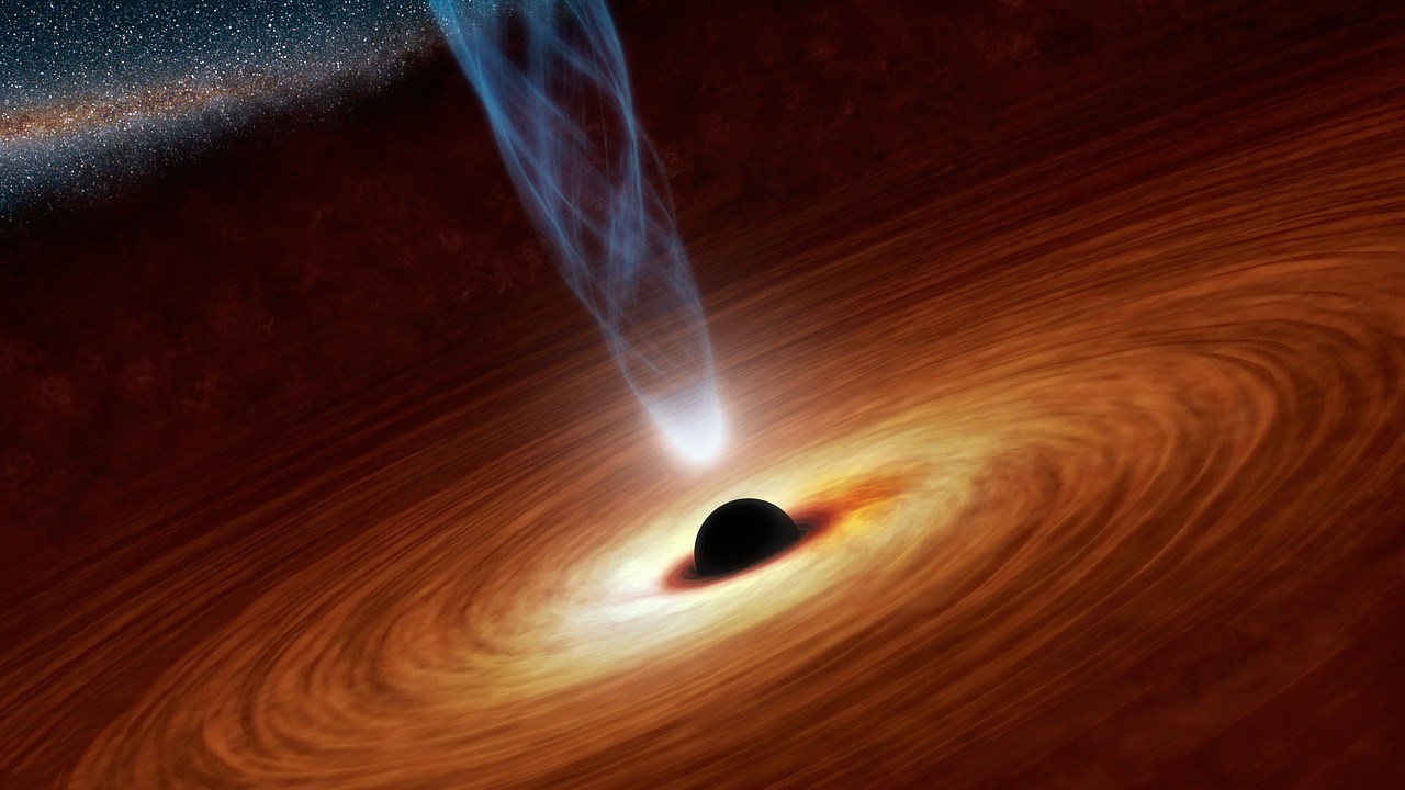 black hole space outer space free photo