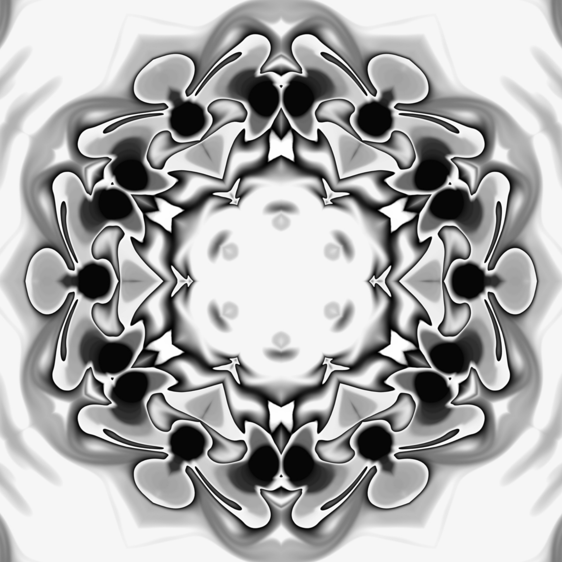 wallpaper black kaleidoscope free photo