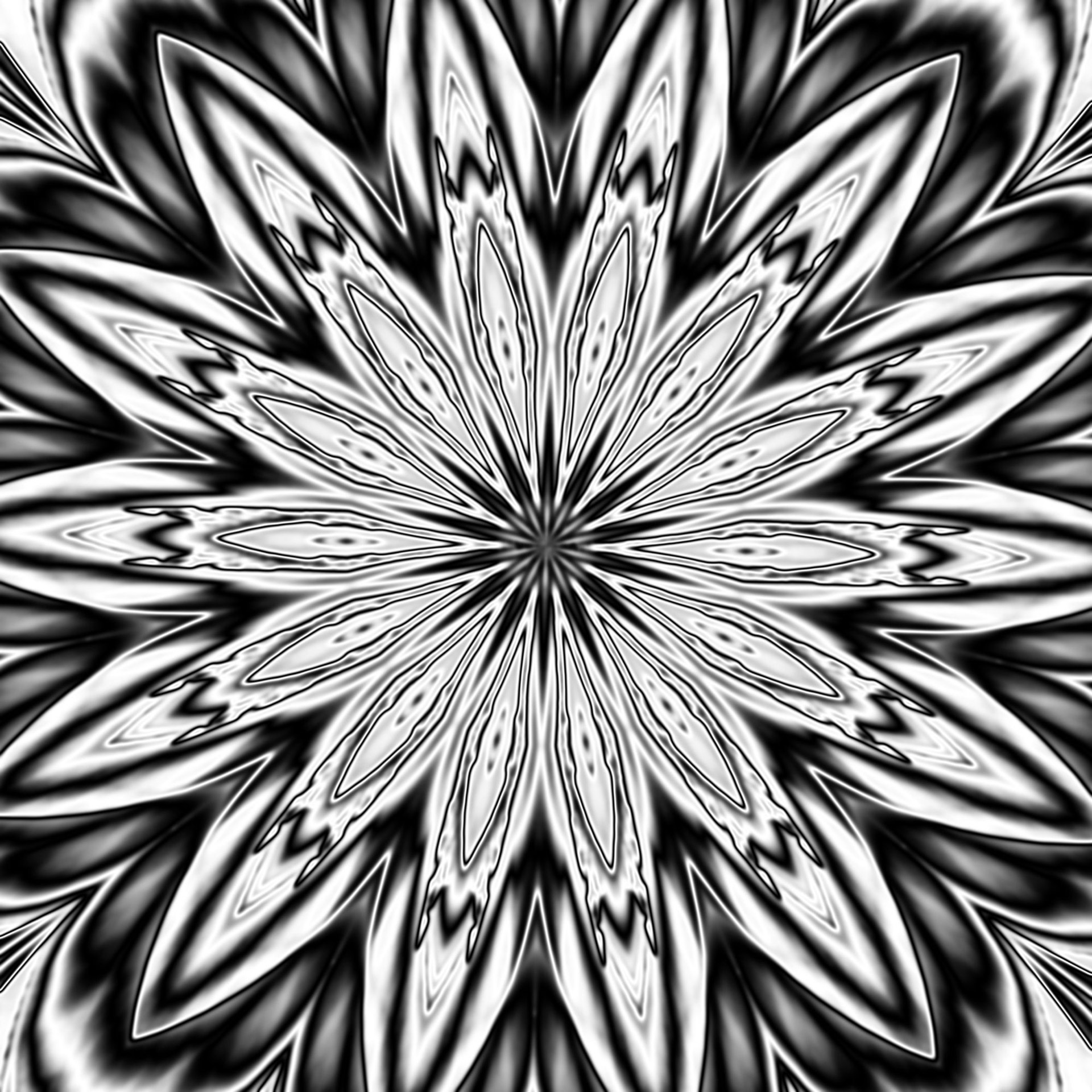 black kaleidoscope pattern free photo