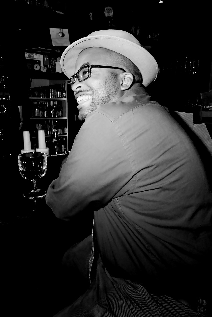 black man drink alcohol free photo
