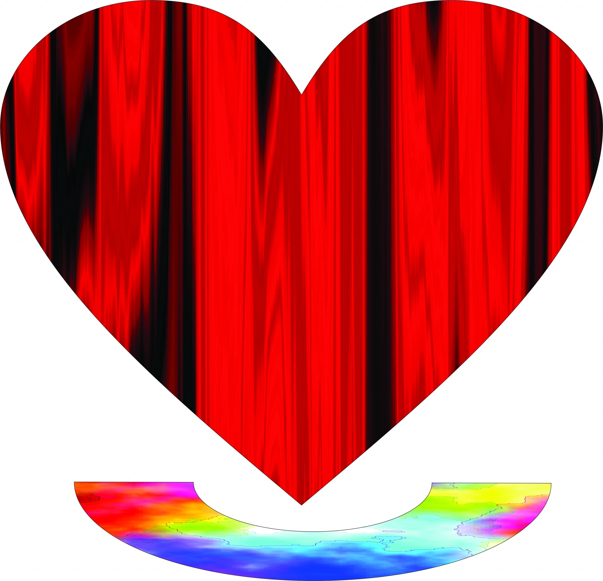 black red heart free photo