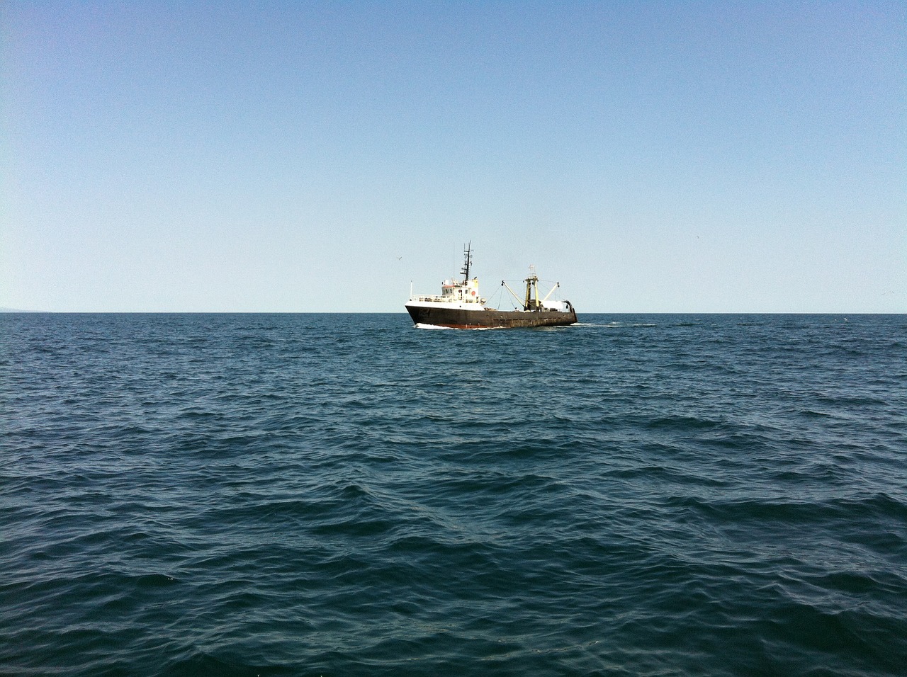 black sea bulgaria fishing vessel free photo
