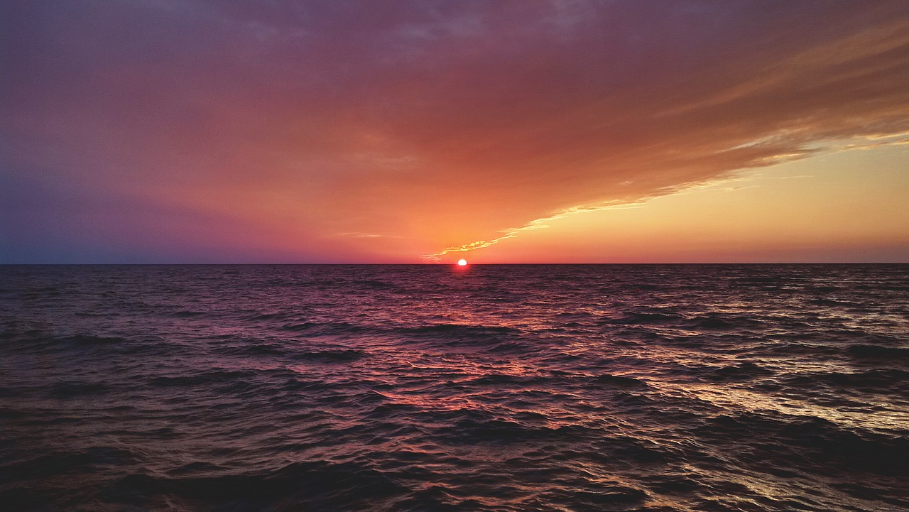 black sea sky beach free photo