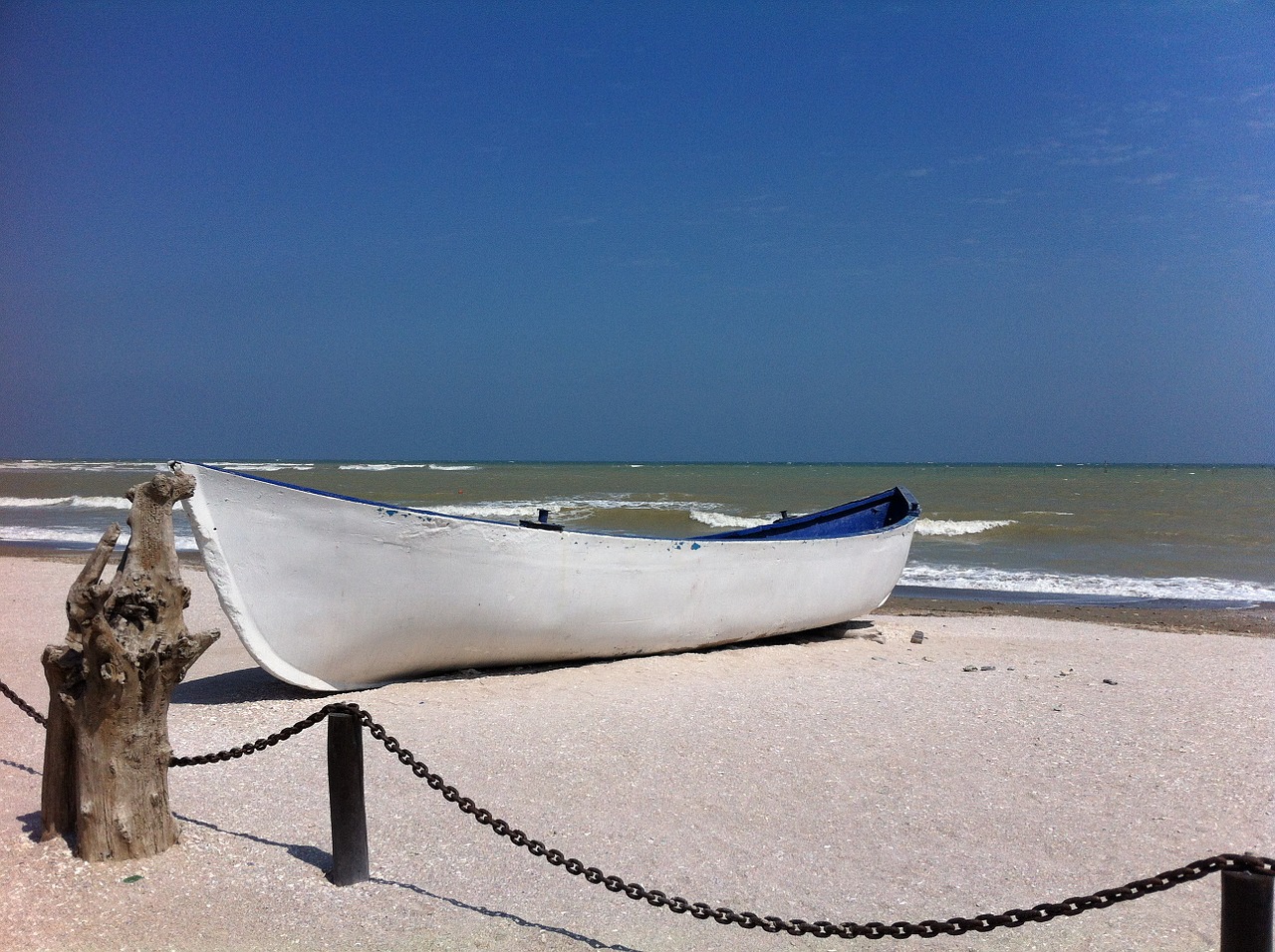 black sea sky sand free photo