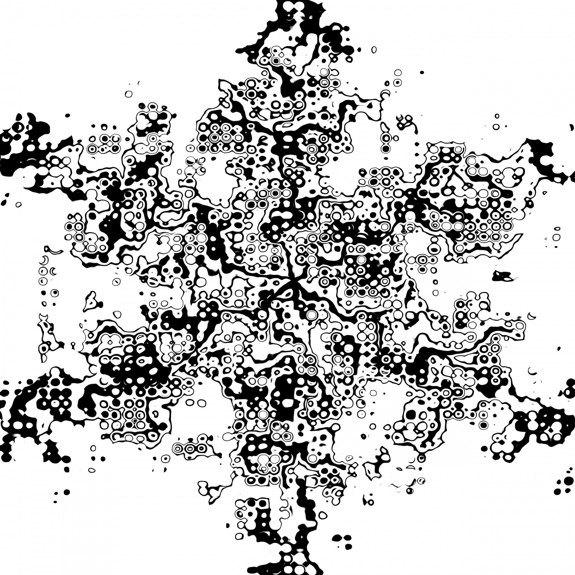 distorted black snowflake free photo