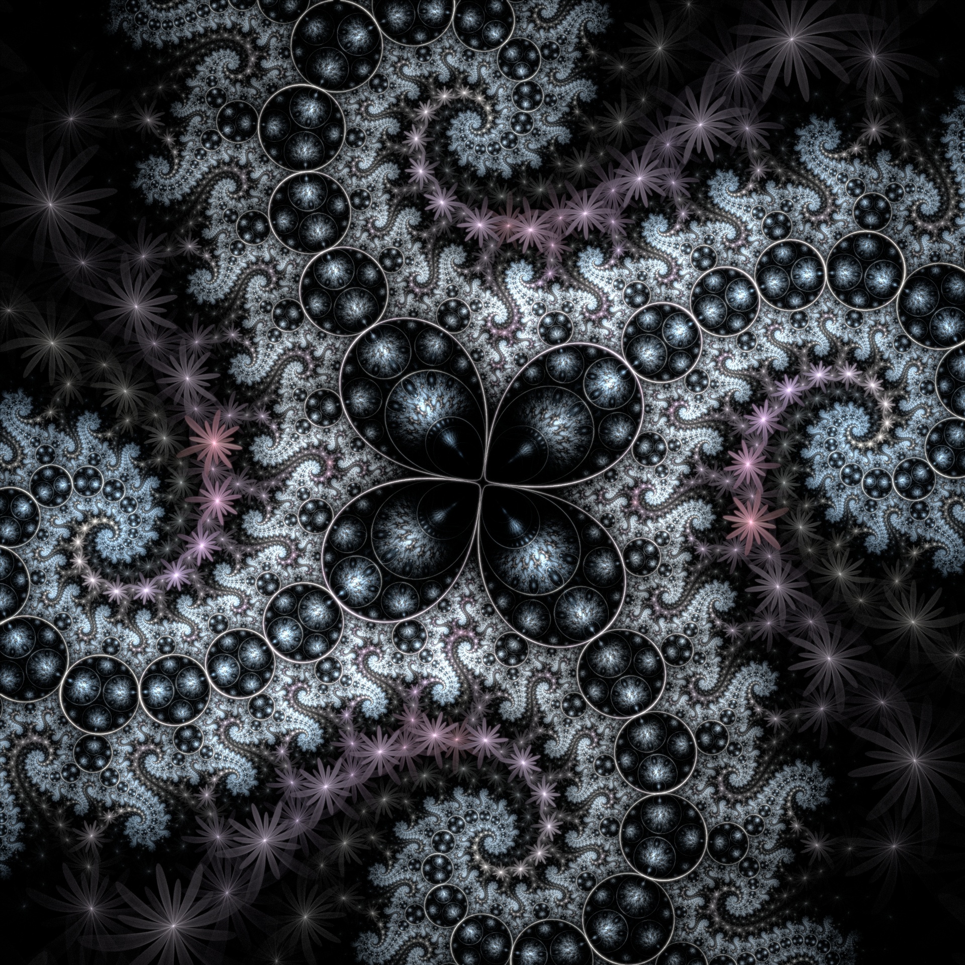 fractal wallpaper black free photo