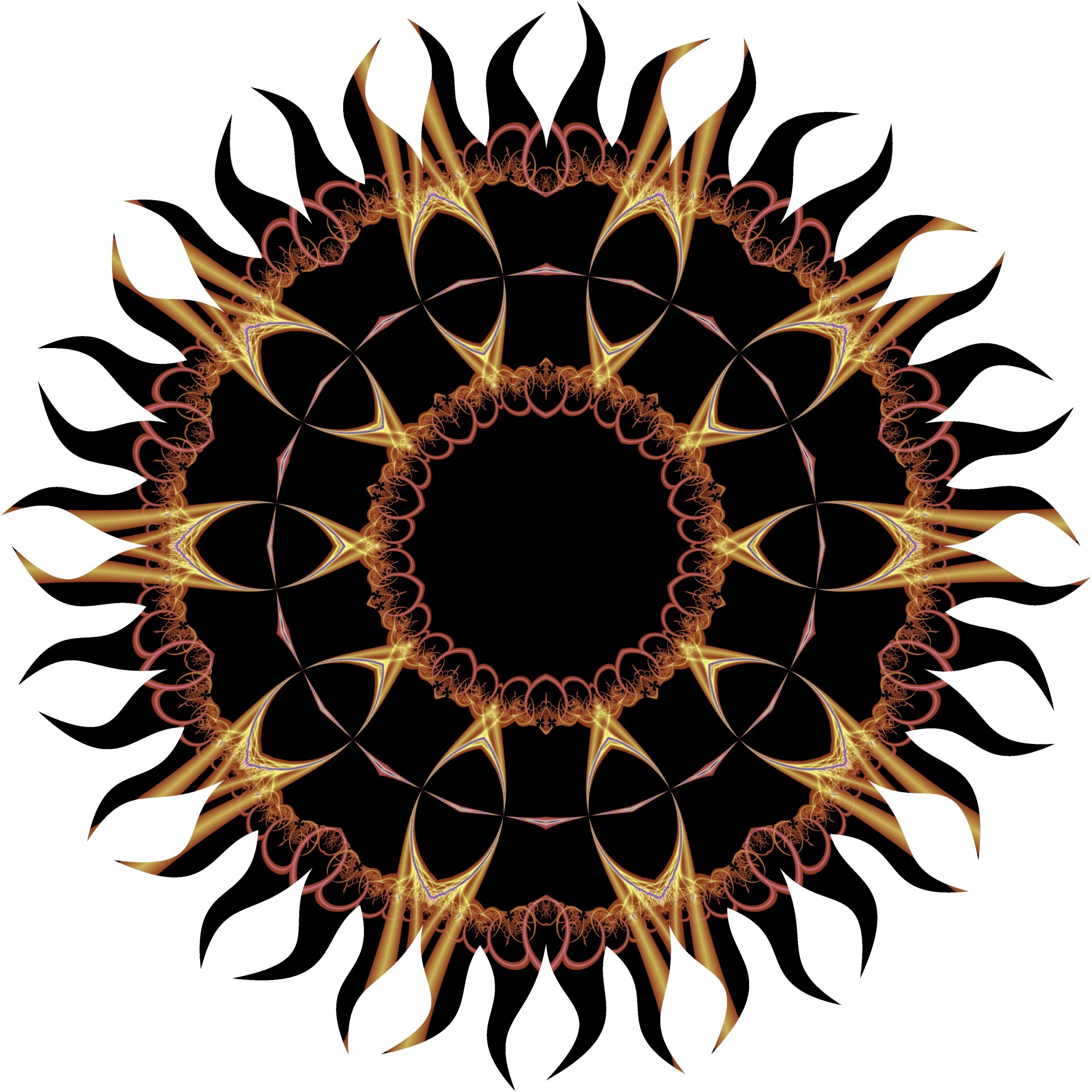 black sun kaleidoscope free photo