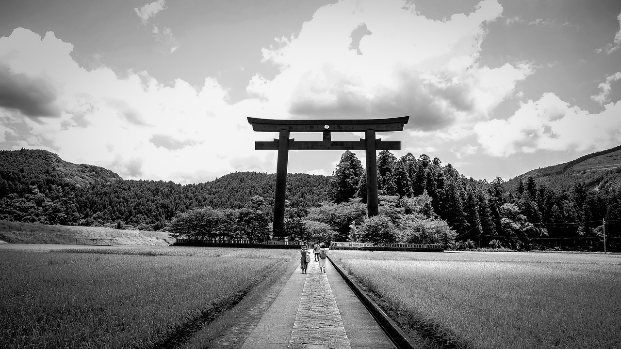 black white countryside field free photo