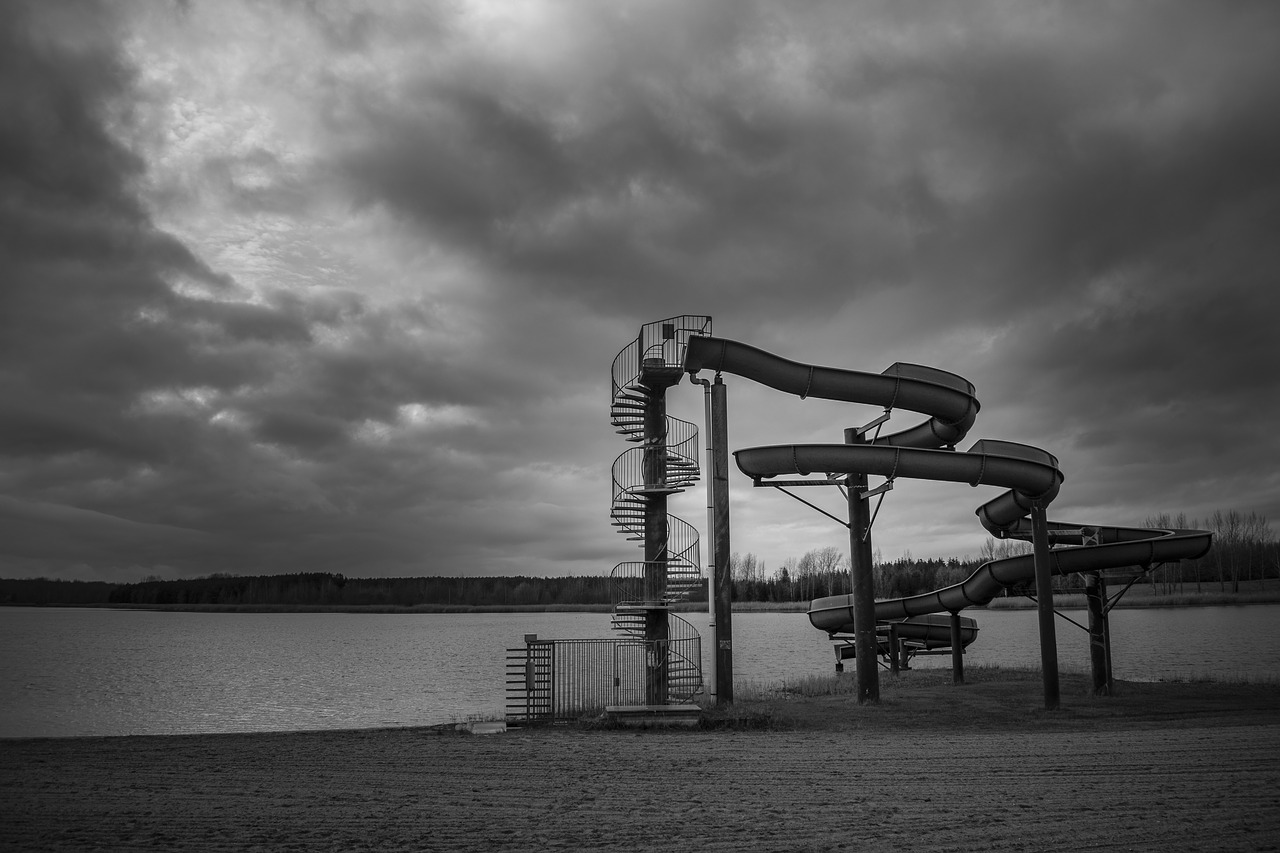 blackandwhite  sky  beach free photo