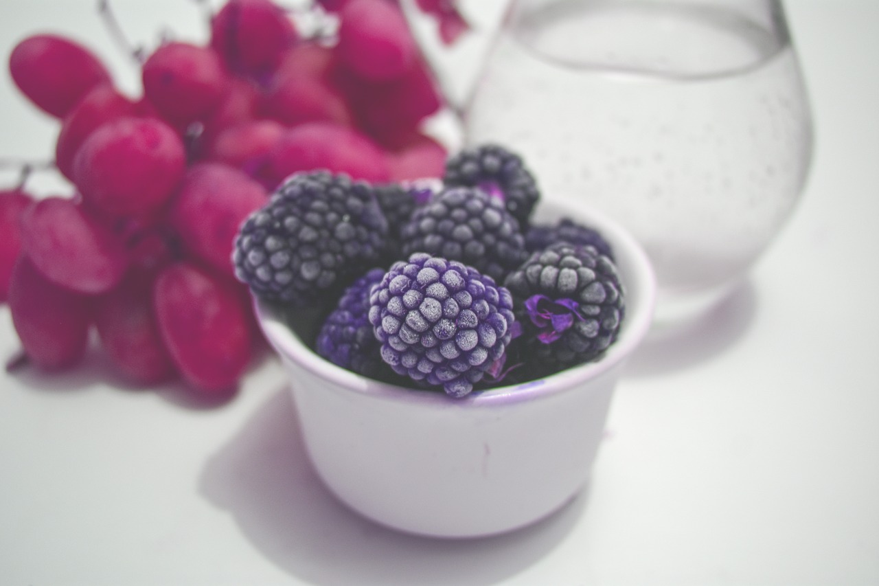 blackberries  fruit  art free photo