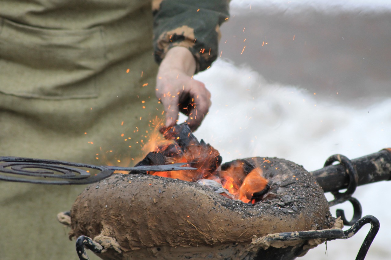 blacksmith  winter  snow free photo