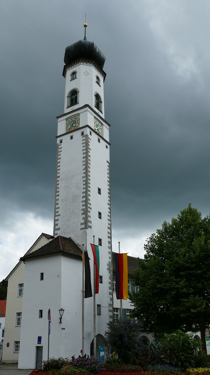 blaser tower isny flags free photo