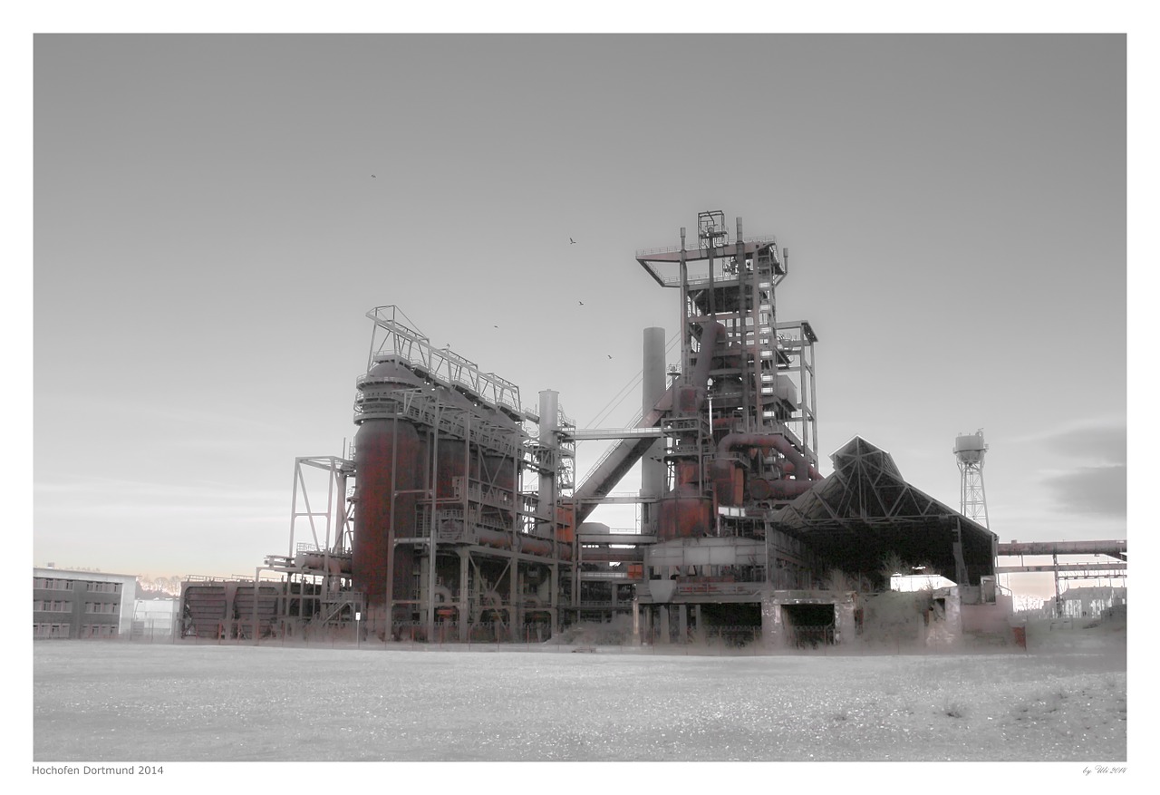 blast furnace steel mill dortmund free photo