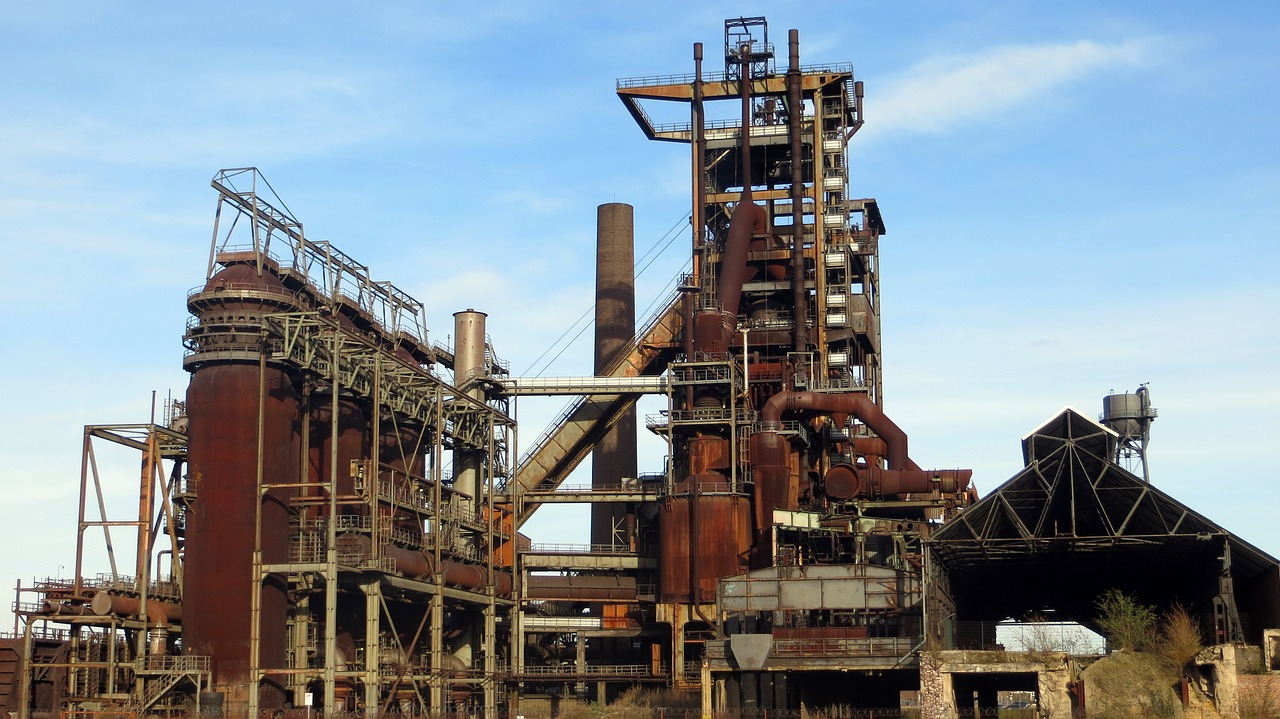 blast furnace industry industrial heritage free photo
