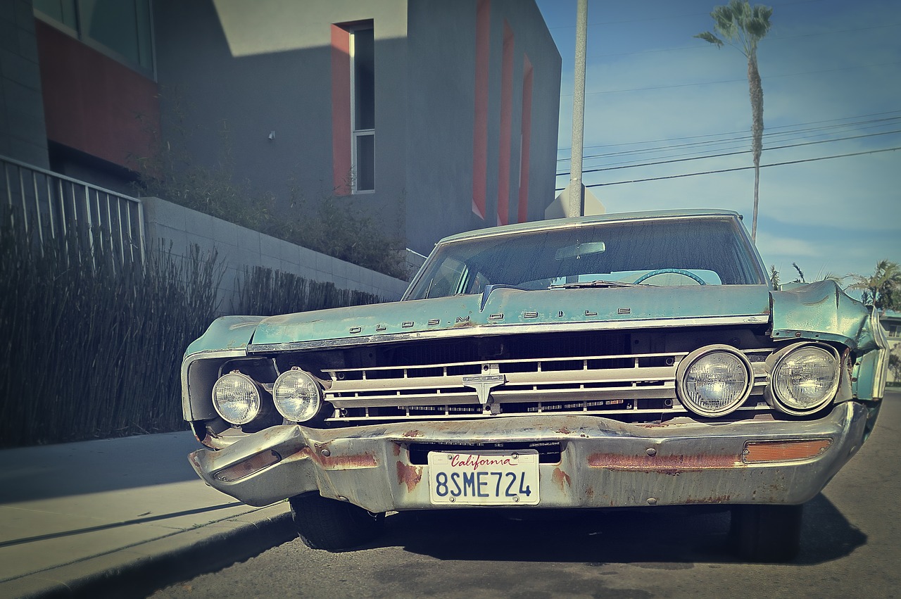 bleached california junk car free photo