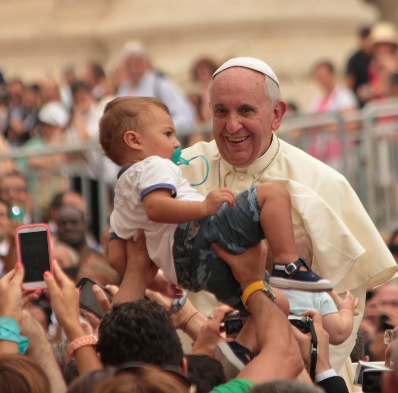blessing of children pope religion free photo